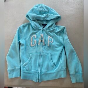 Gap kids blue zip up hoodie sweatshirt size 6-7